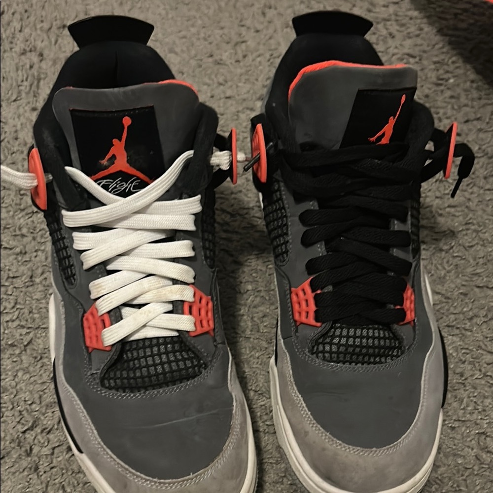 Jordan Men's Gray and Black Sneakers